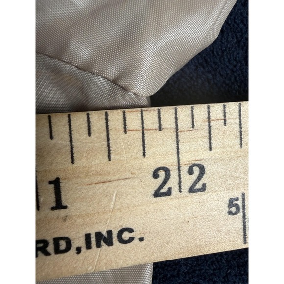 Vintage Lacoste Jacket Mens Medium Beige Hooded 1/4 Zip Windbreaker Pullover - Picture 6 of 6